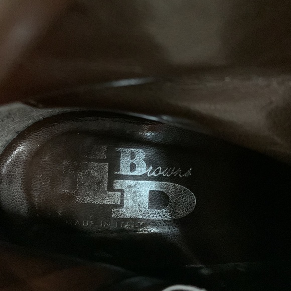 Rustic Brown tall leather knee length boot (sole made in Italy) - Picture 5 of 6